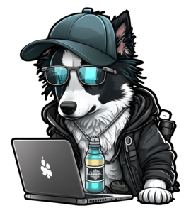 Border Collie - Hacker laptoppal