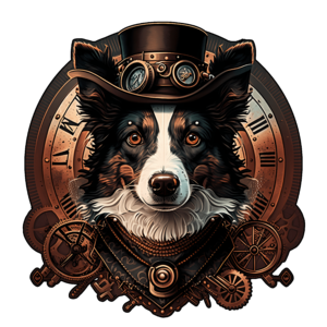 Border Collie - Steampunk